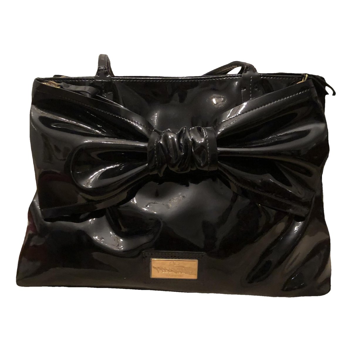 Rockstud patent leather handbag