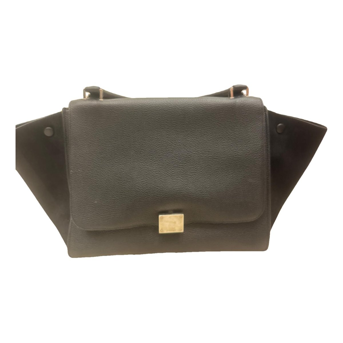Trapèze leather handbag