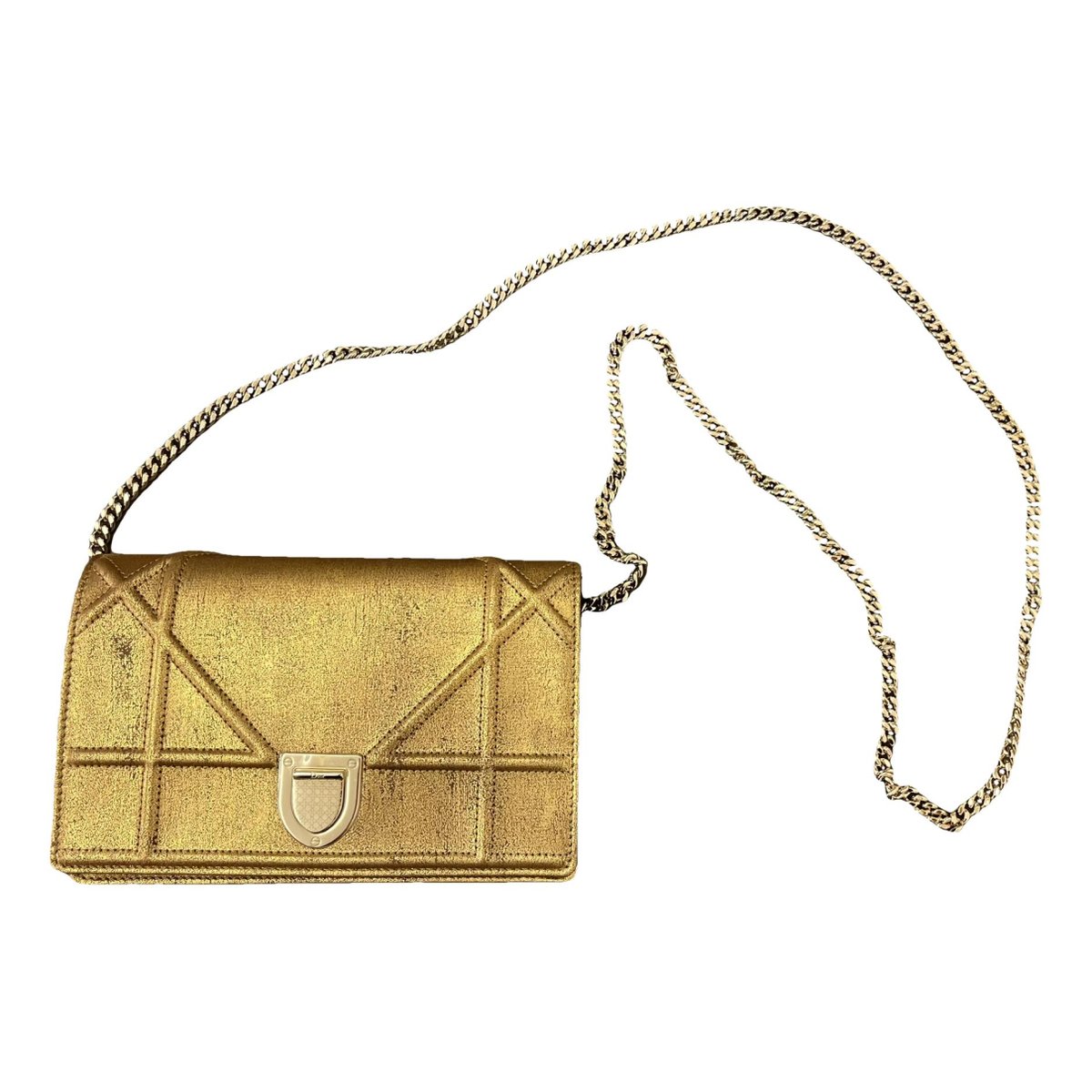 Wallet On Chain Diorama leather crossbody bag