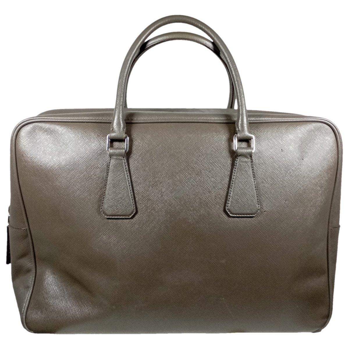 Pyramid leather handbag