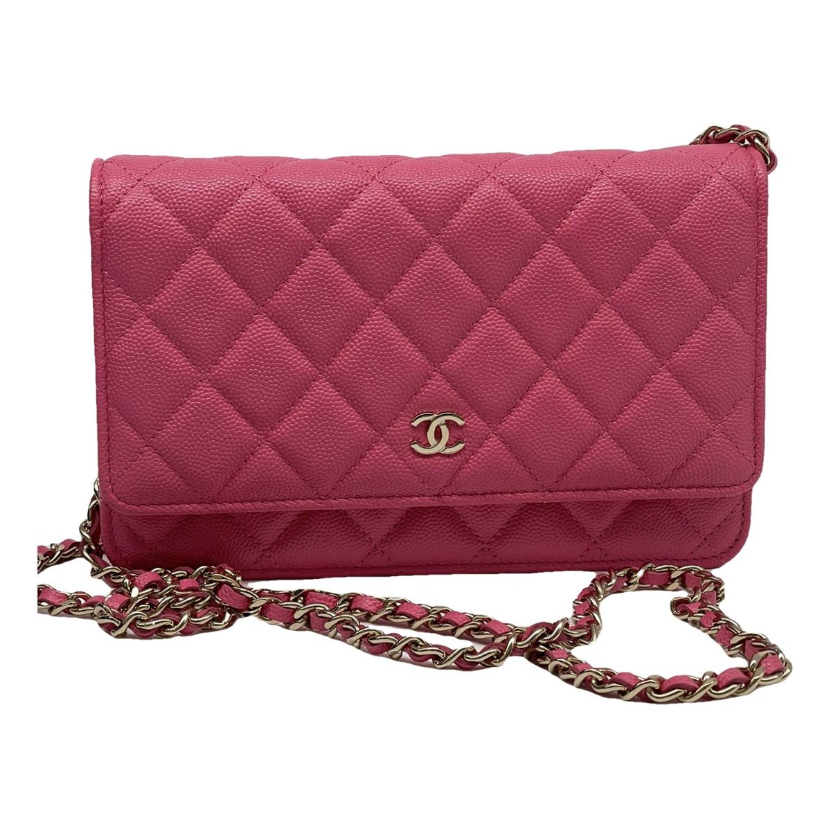 Wallet On Chain leather crossbody bag