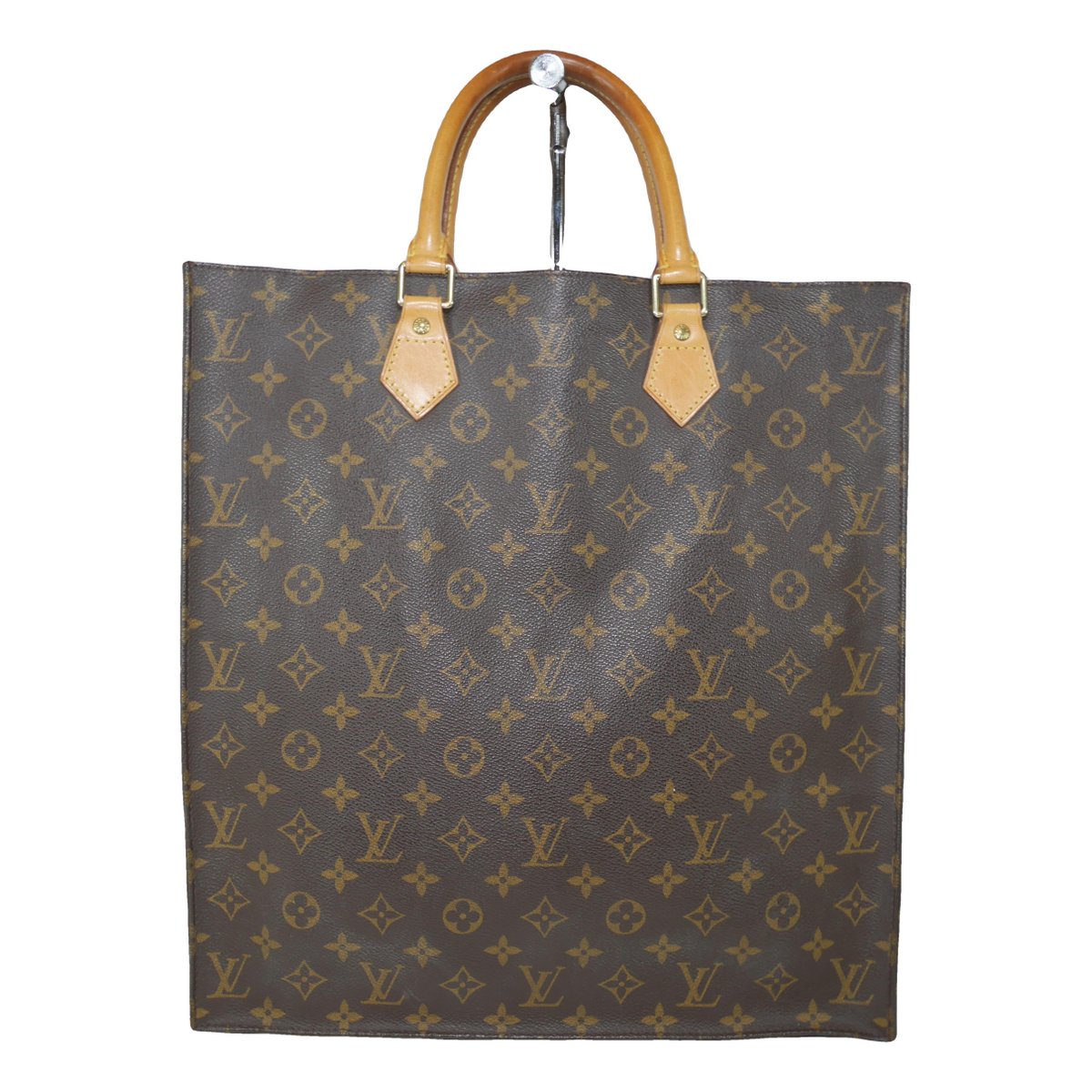 Plat leather handbag