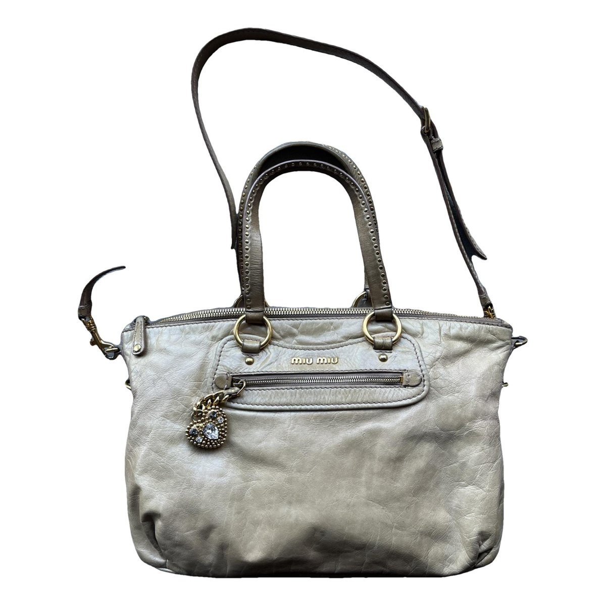 Bow bag leather handbag