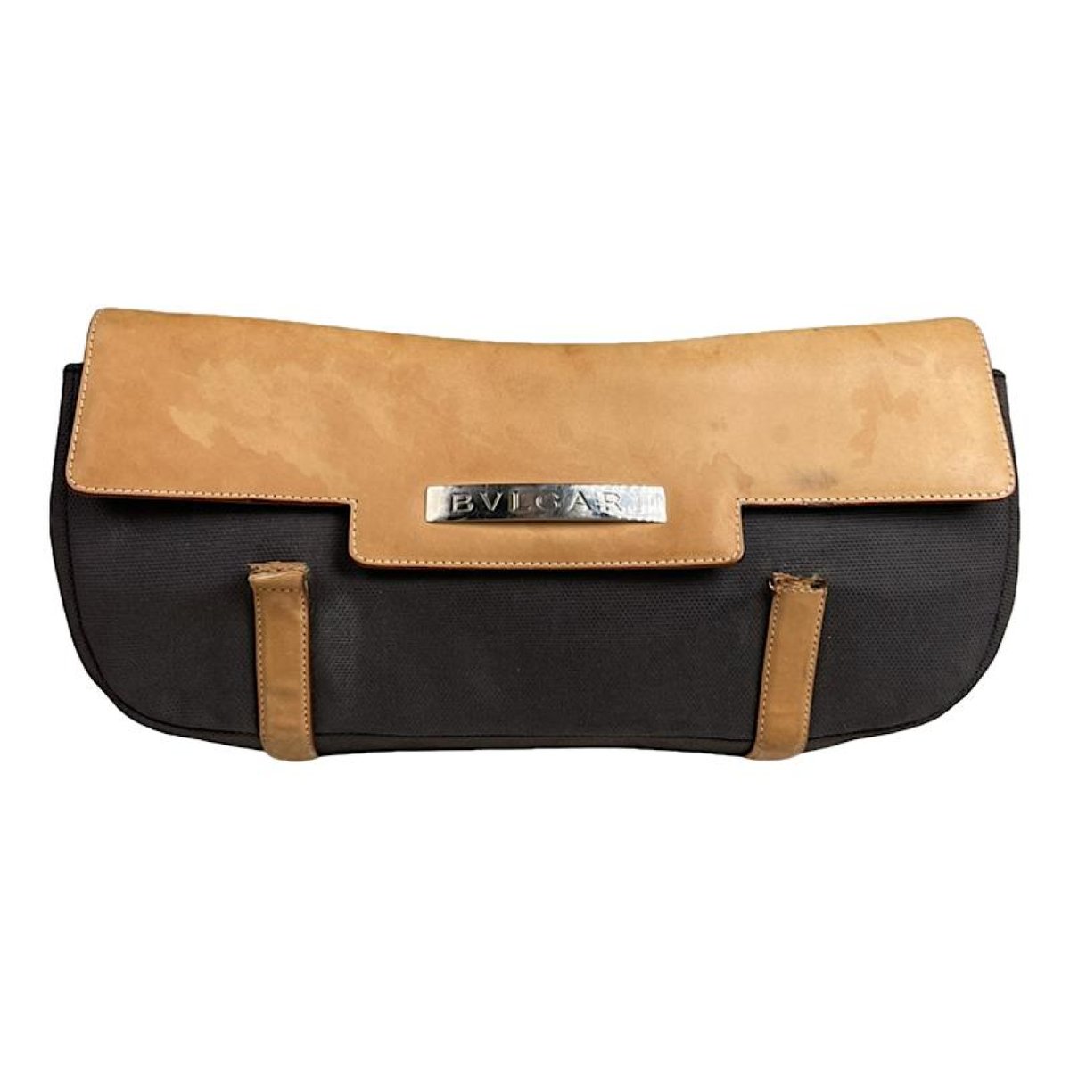 Serpenti leather clutch bag