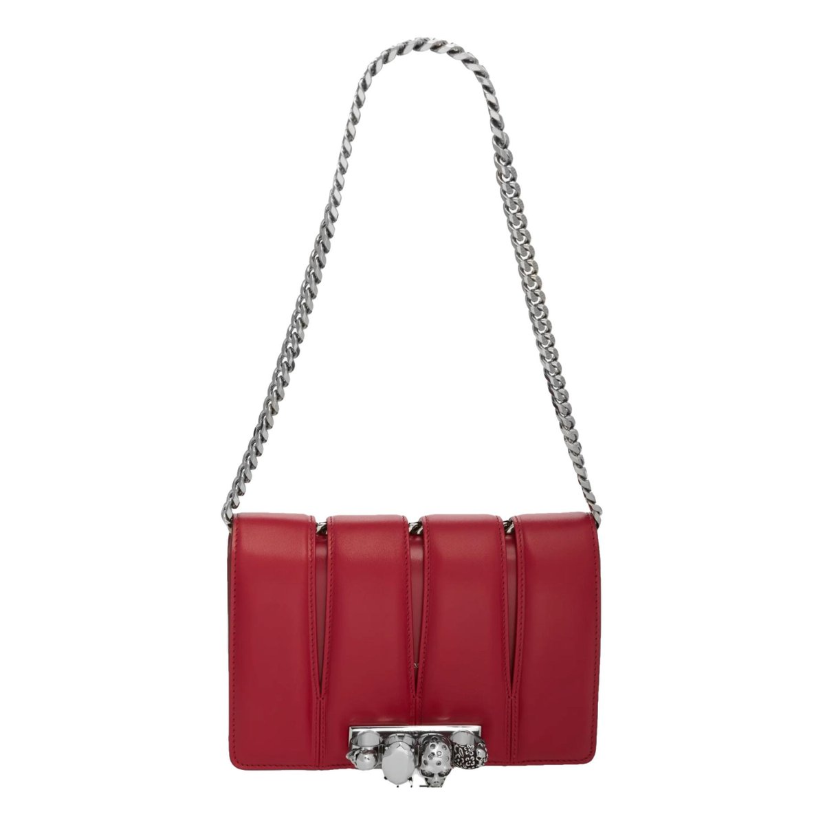 Knuckle leather handbag