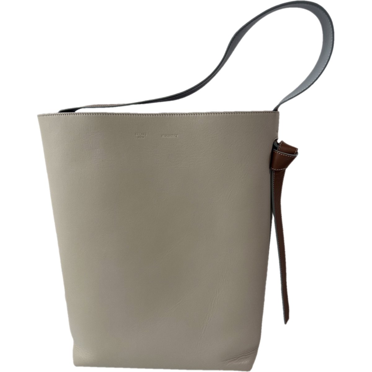 Twisted leather tote