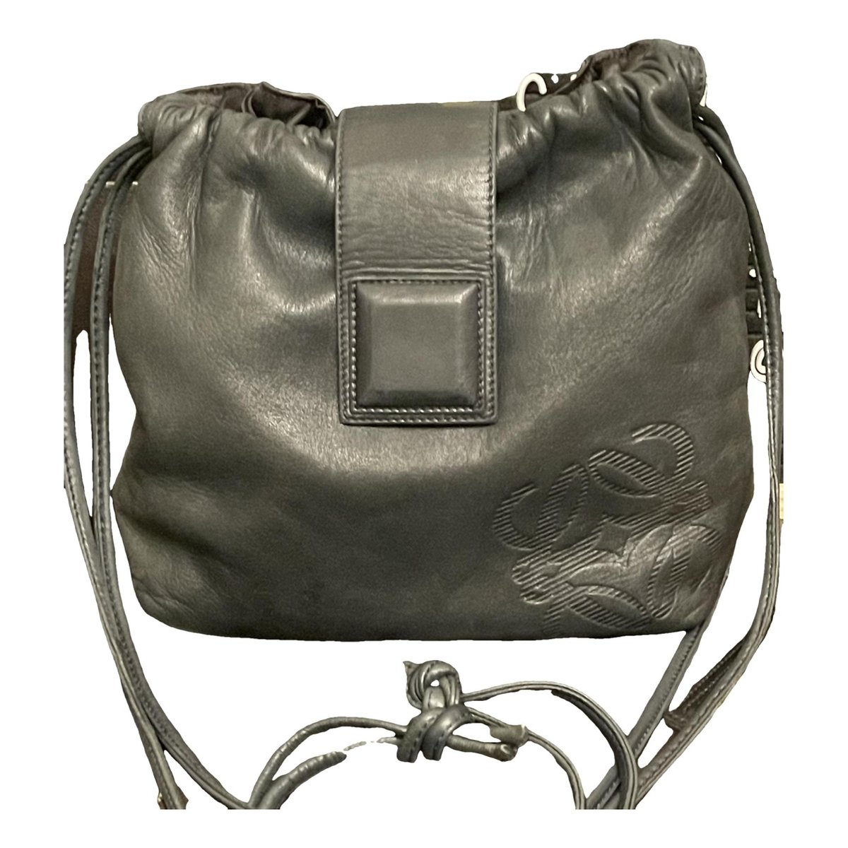 Midnight leather crossbody bag