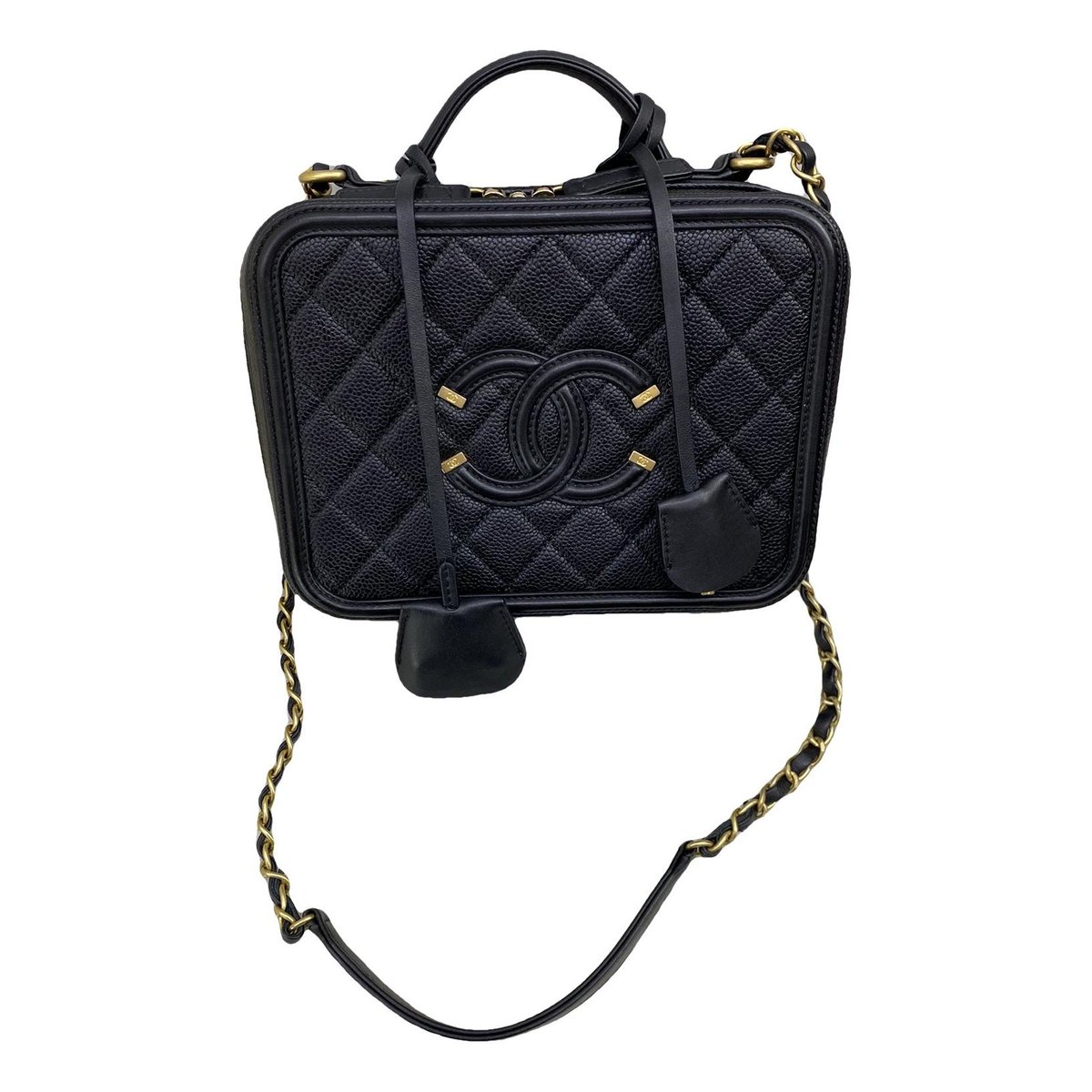 Vanity leather handbag