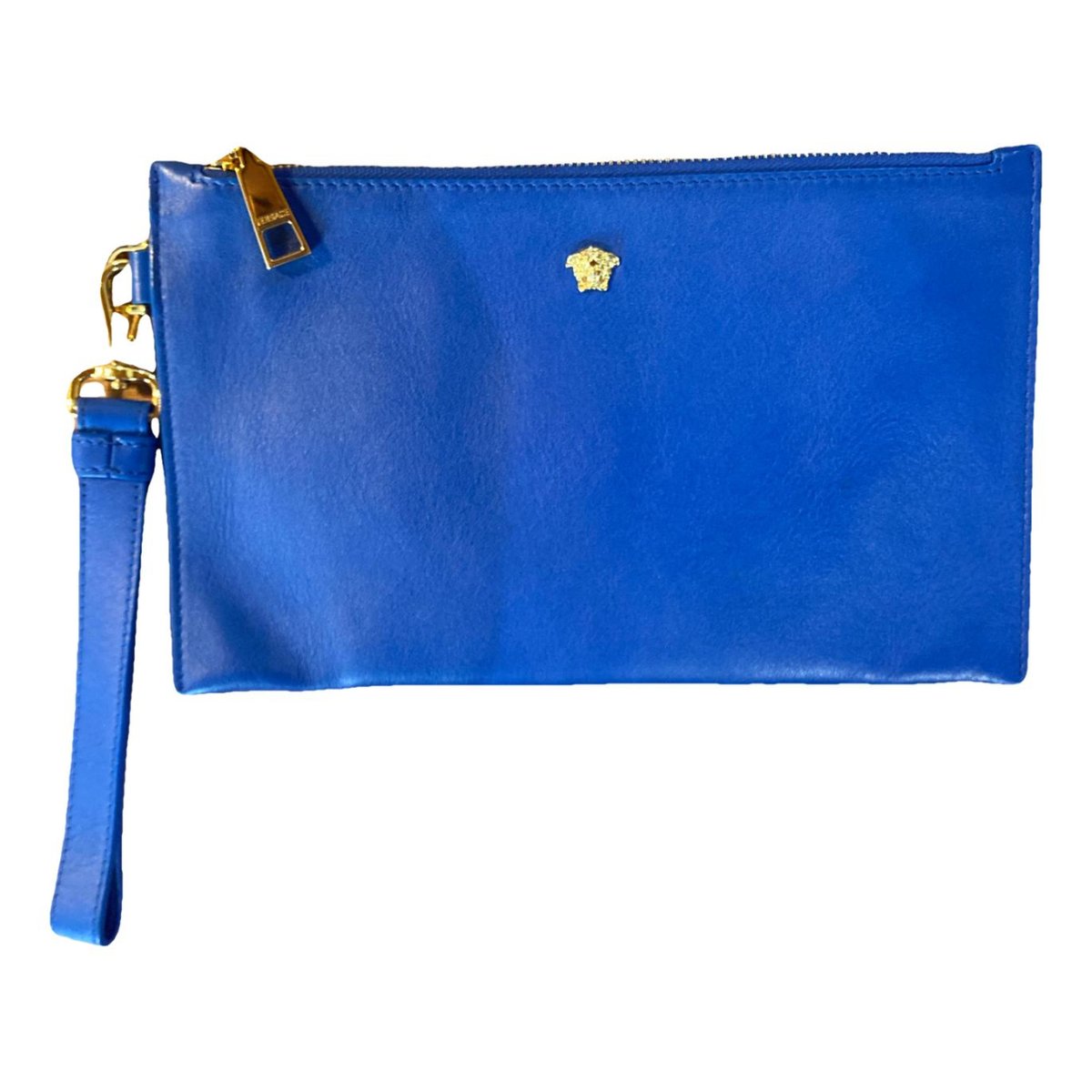 La Medusa leather clutch bag