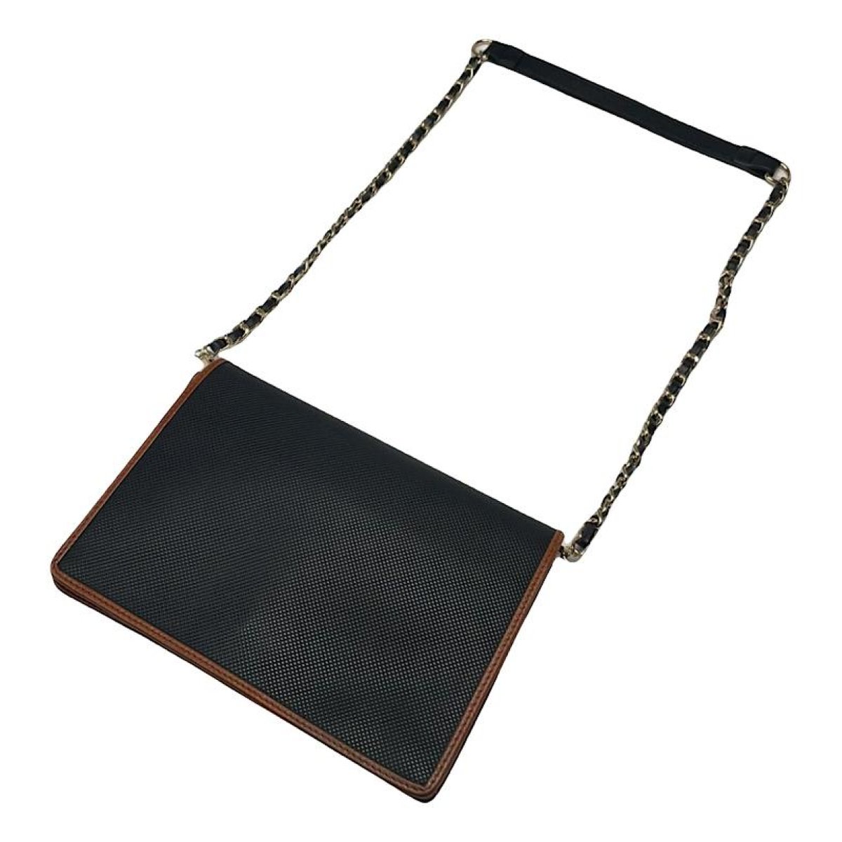 Clip leather handbag
