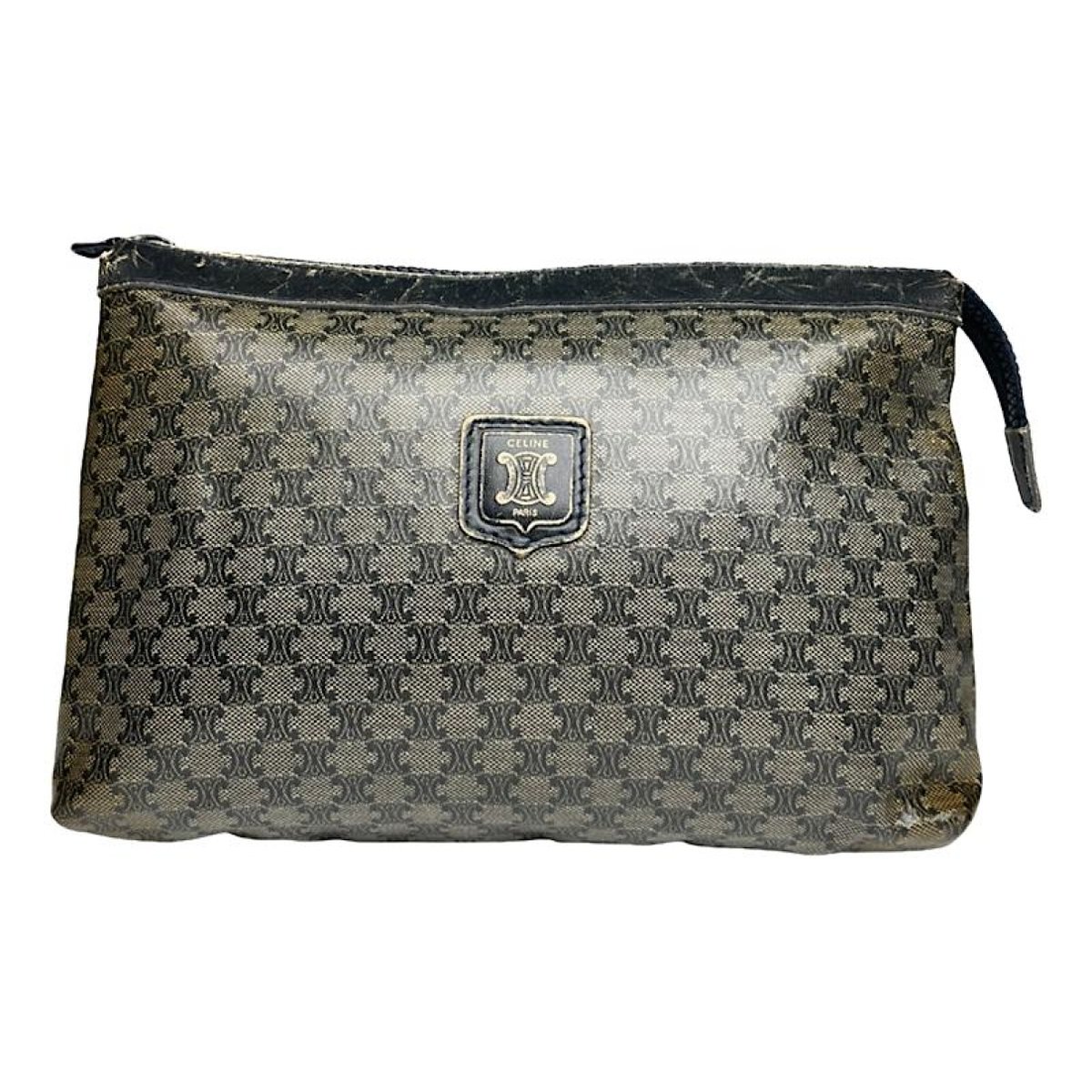 Trotteur leather clutch bag