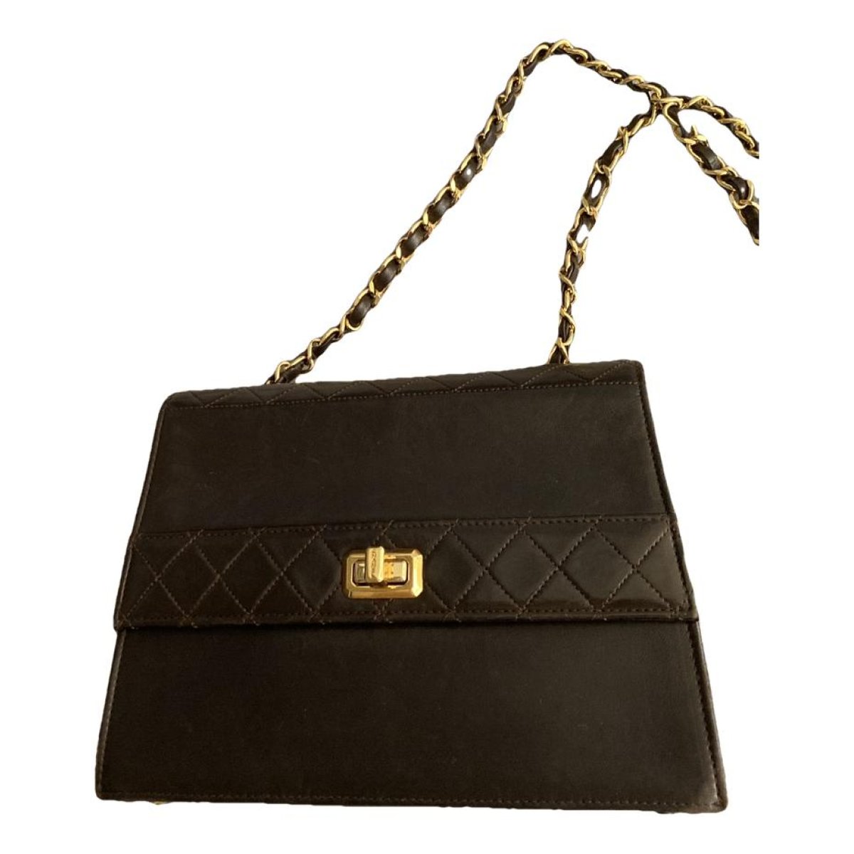 Trapezio leather crossbody bag