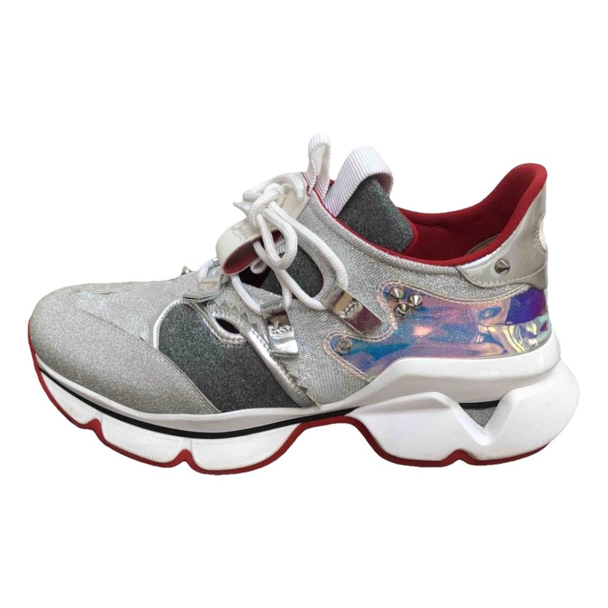 Red Runner leather trainers