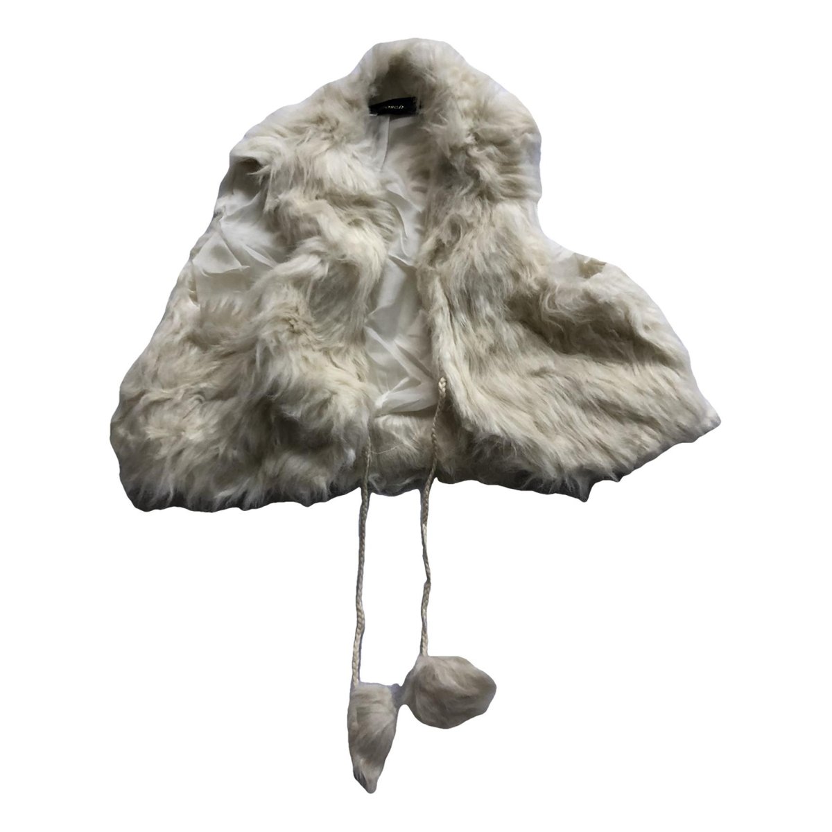Sans manches faux fur short vest