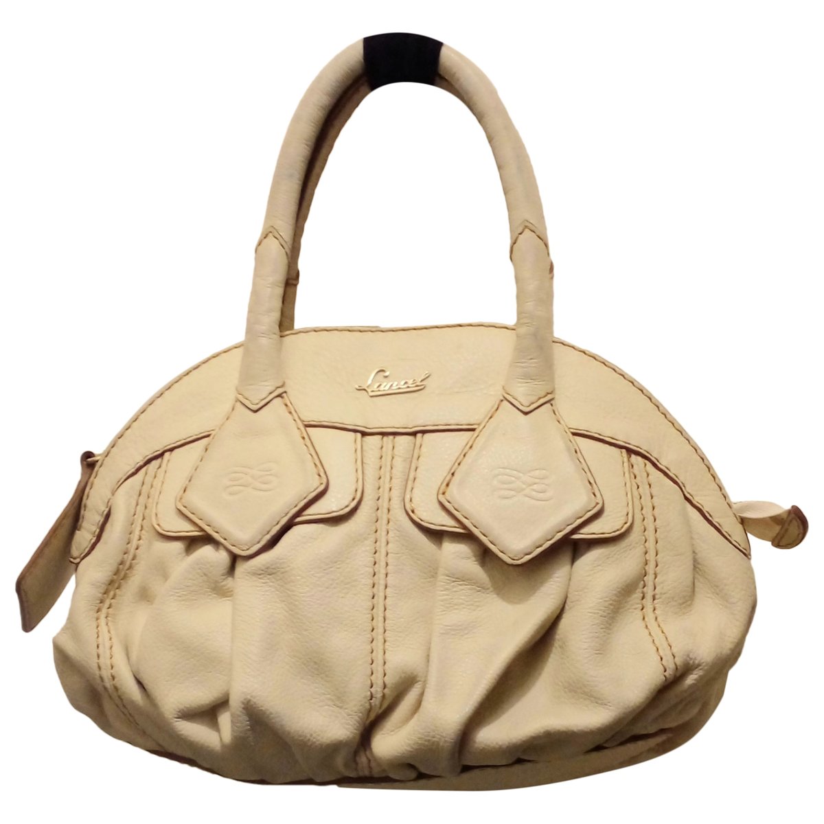 Gousset leather handbag