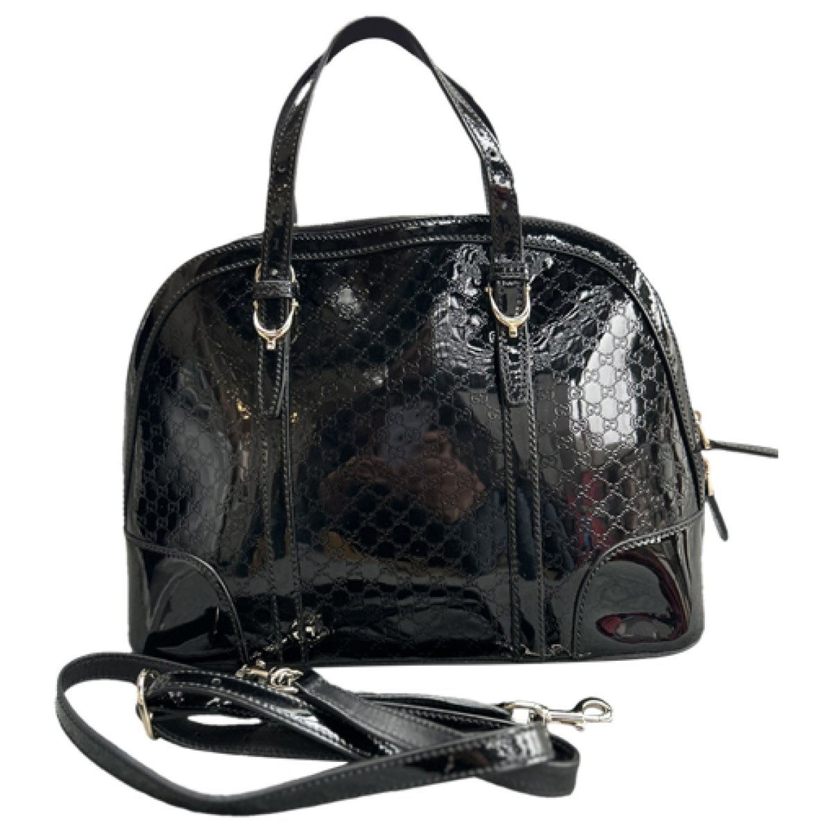 Dôme patent leather crossbody bag