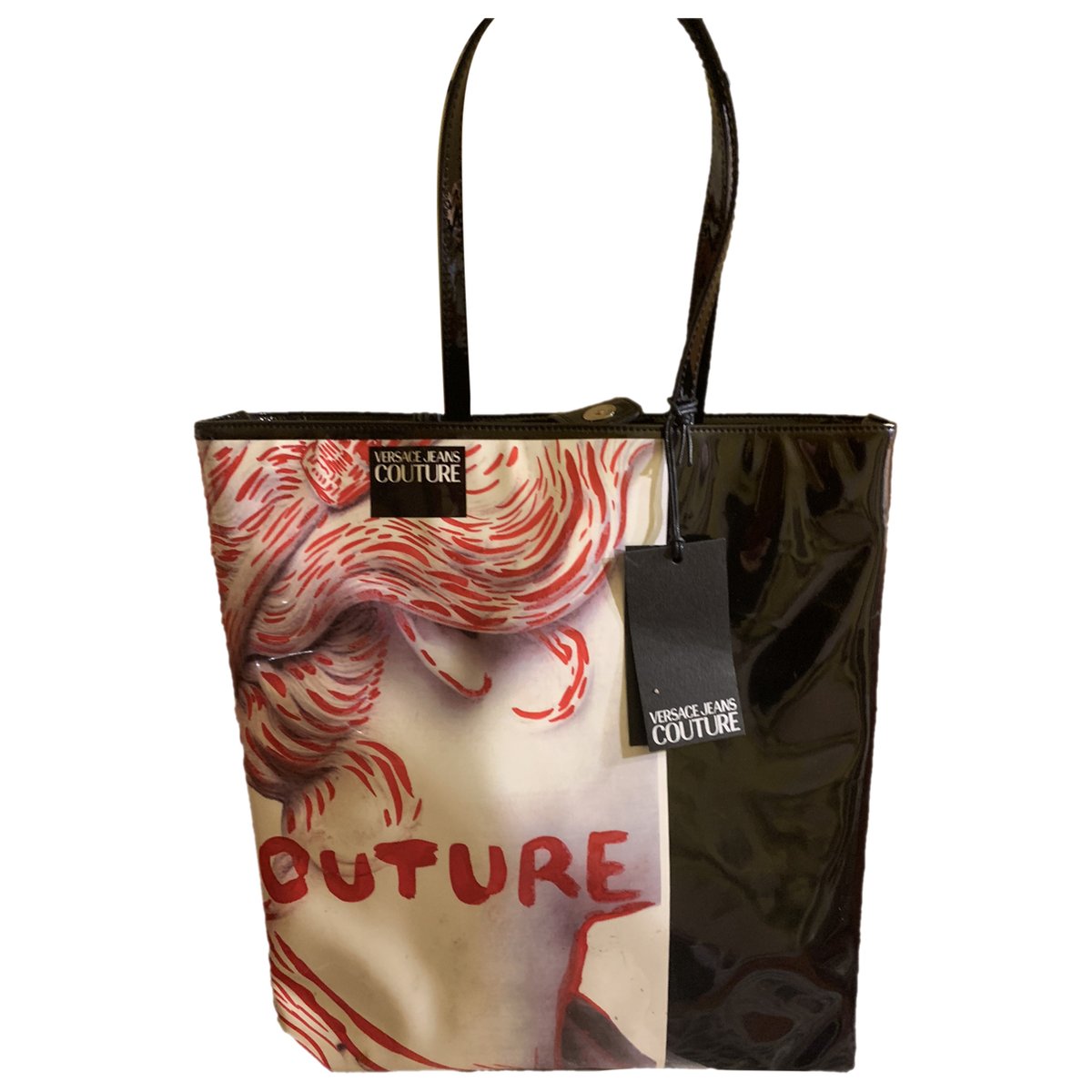 Patent leather handbag