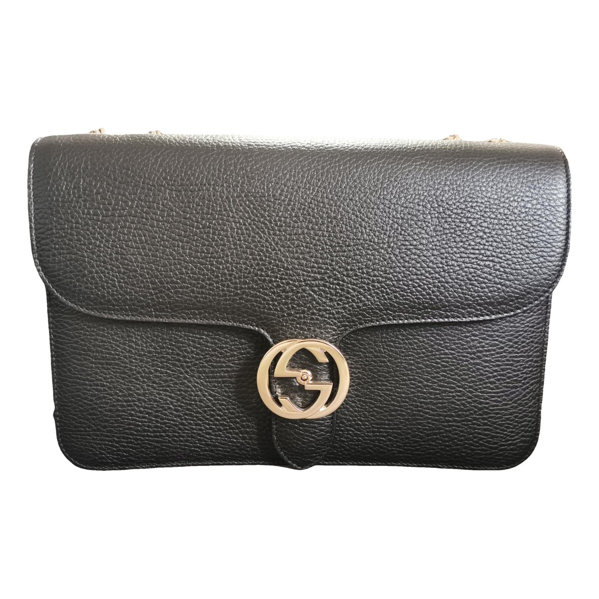 Interlocking leather handbag