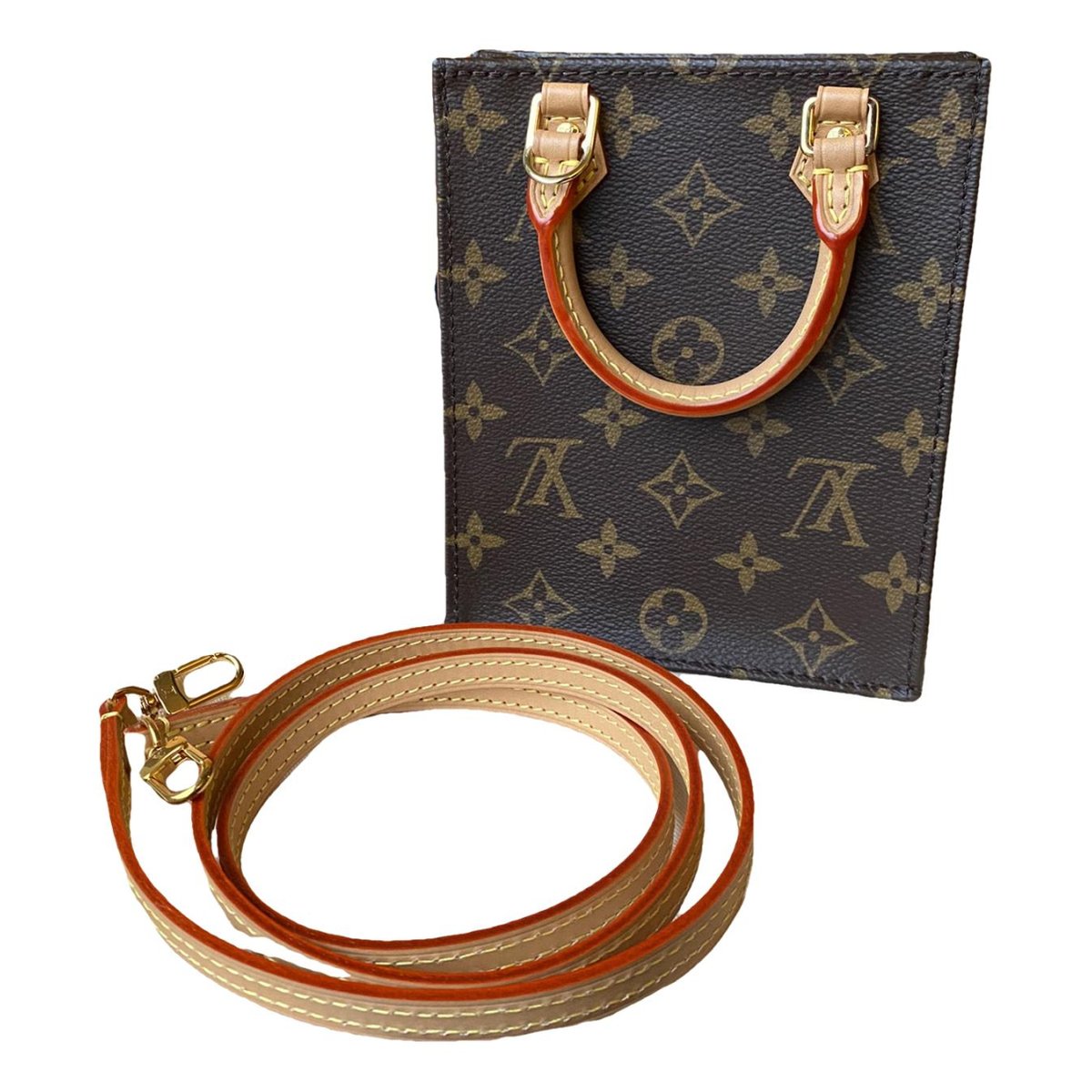 Plat leather handbag