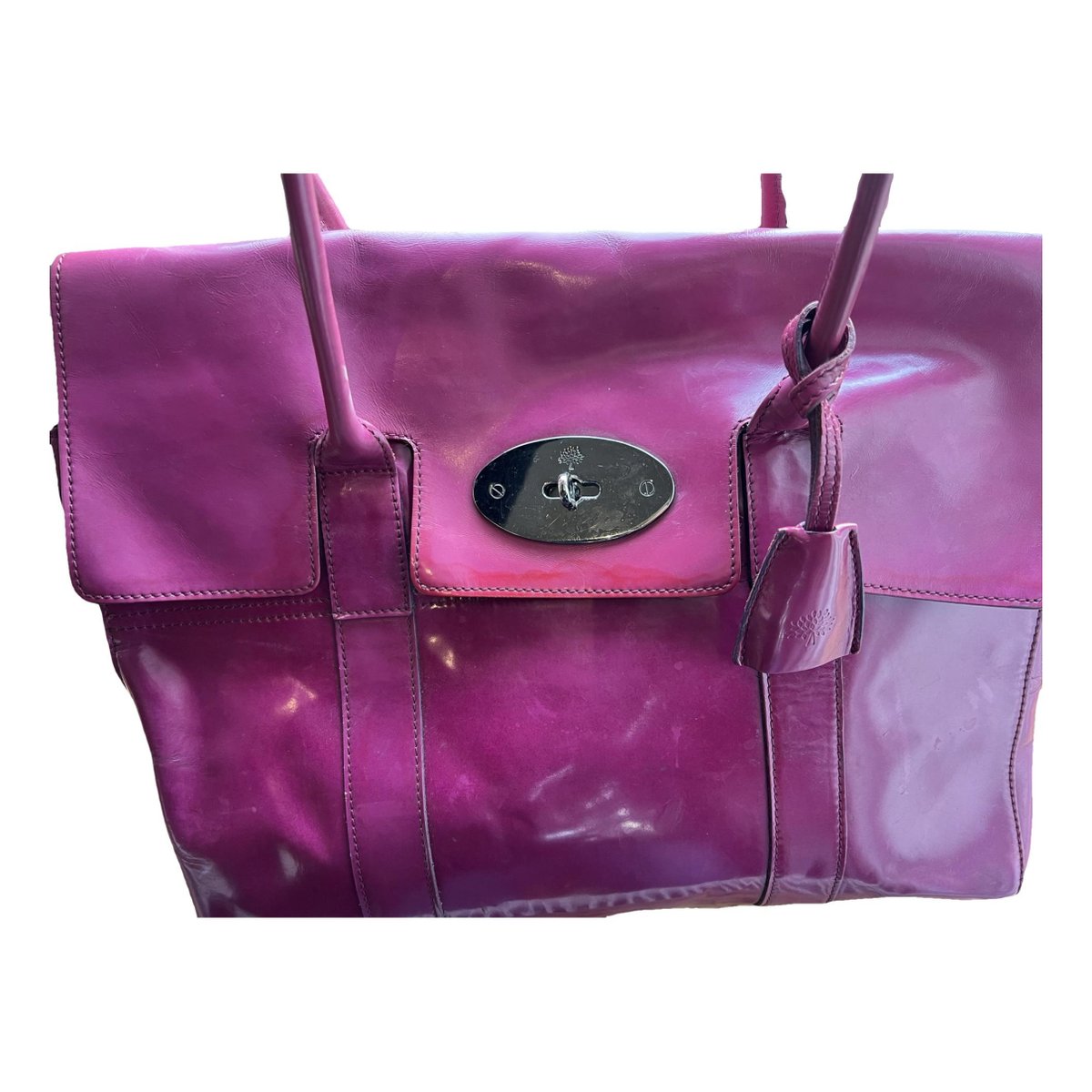 Bayswater patent leather handbag