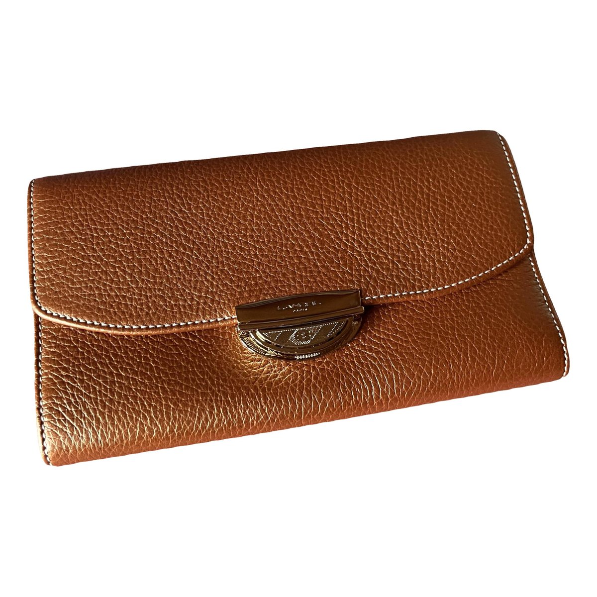 Lettrines leather clutch