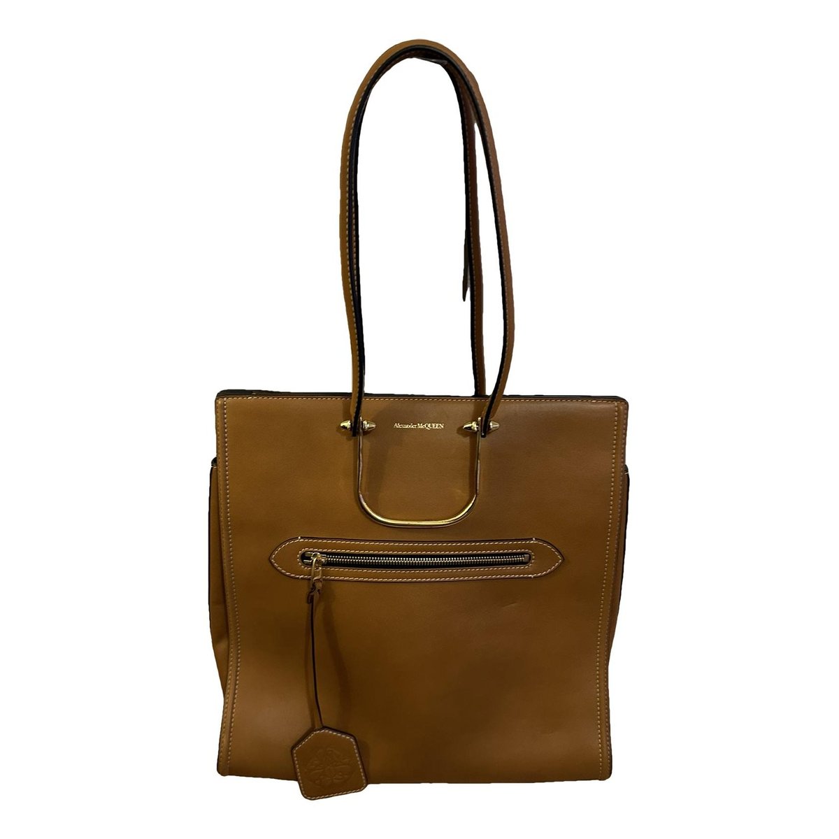 Zippé leather handbag