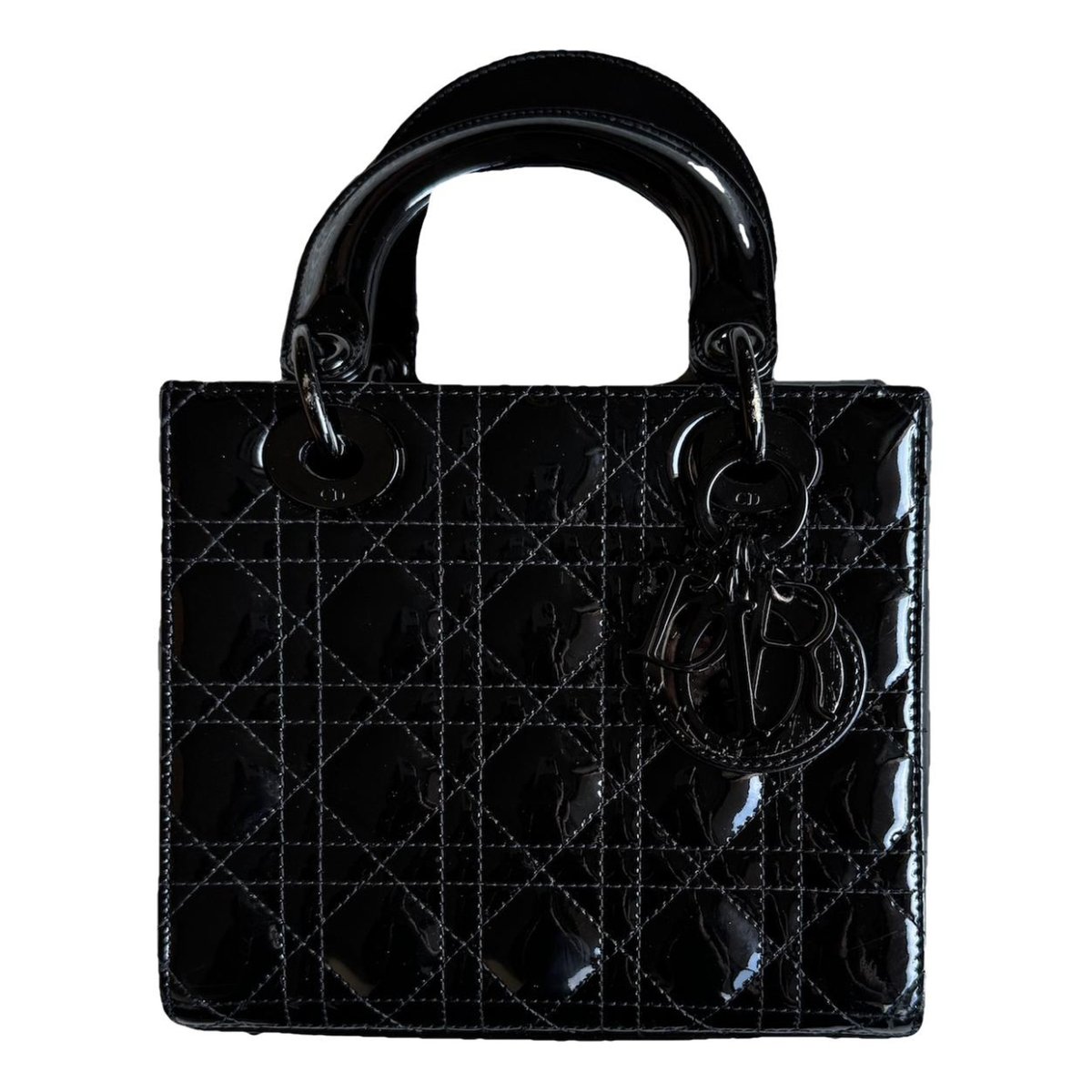 Lady Dior patent leather handbag