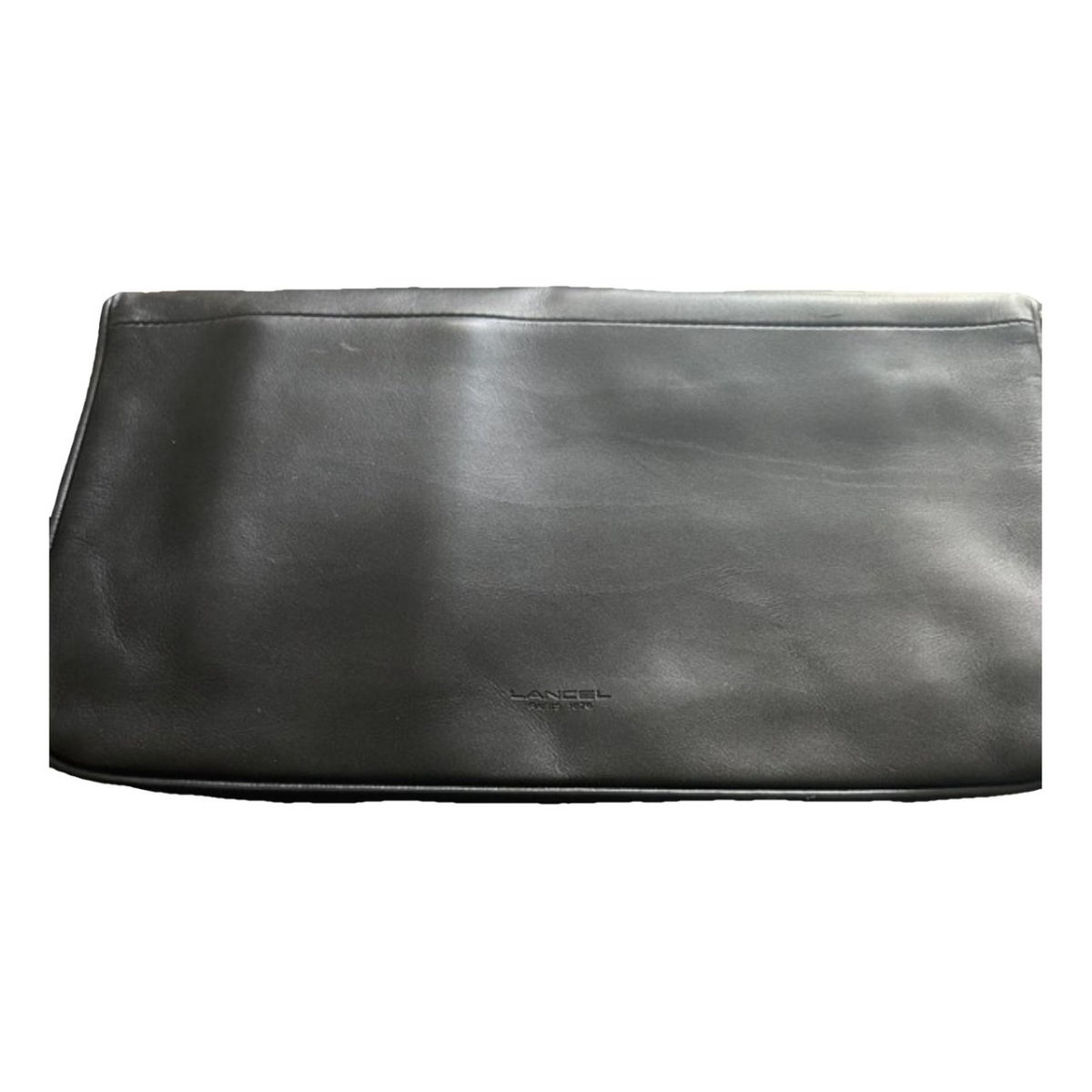 Lettrines leather clutch bag