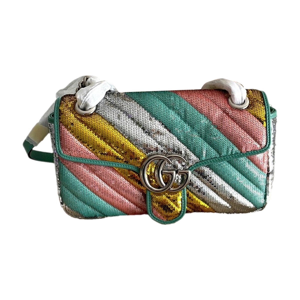 GG Marmont Chain silk crossbody bag