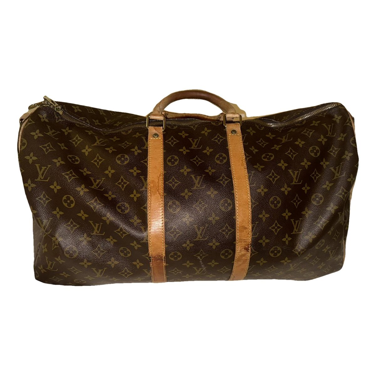 Keepall leather travel bag