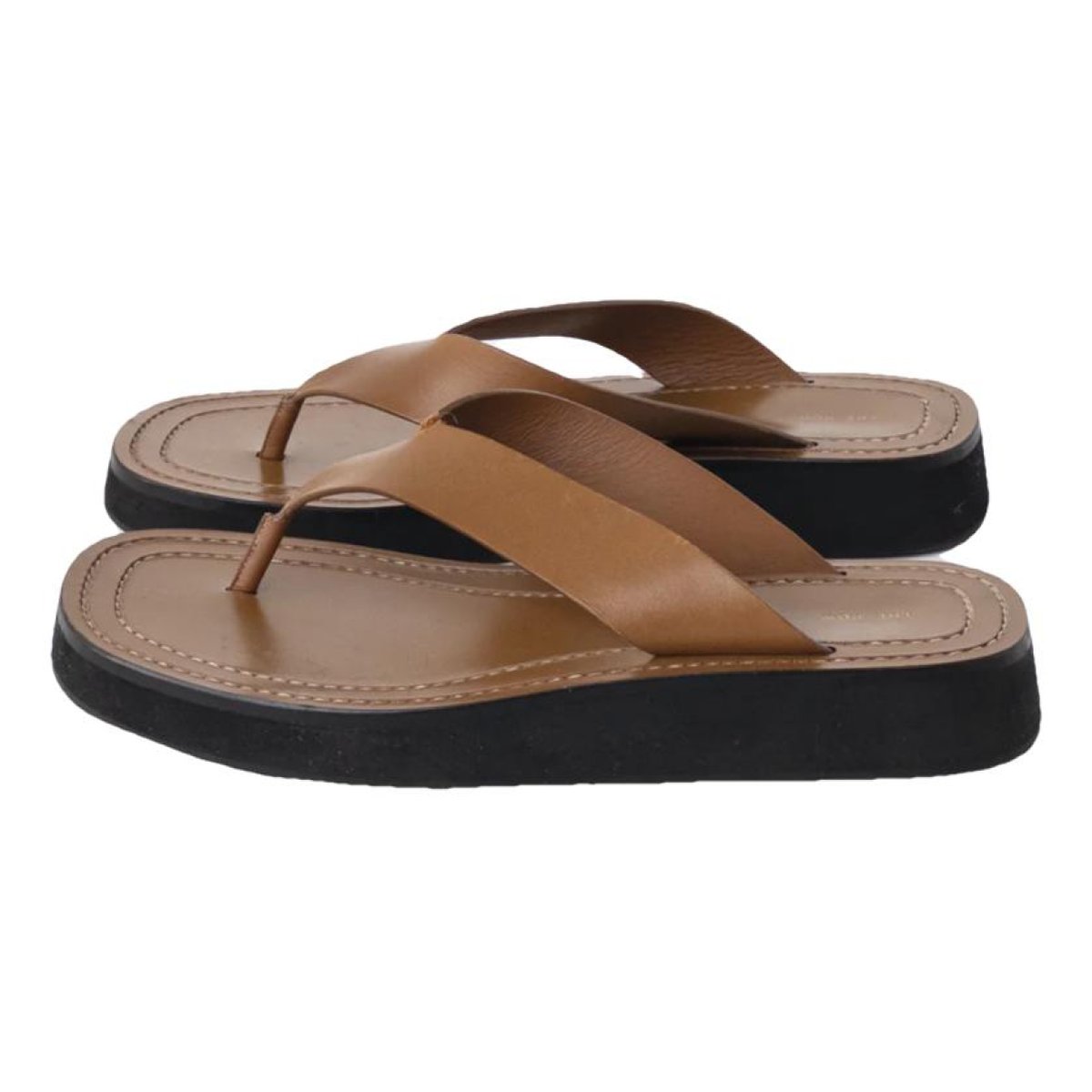 Ginza leather flip flops