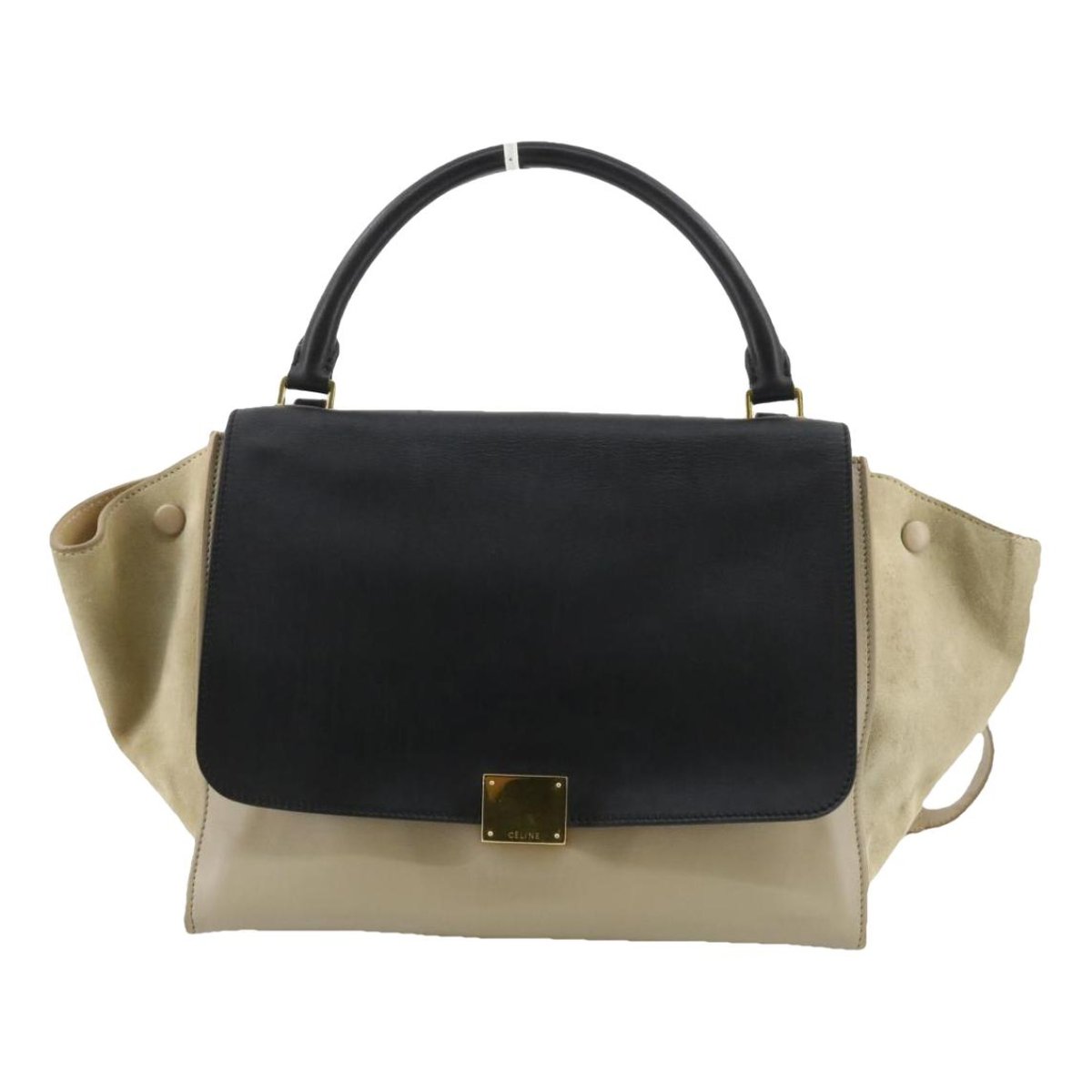 Trapèze leather handbag