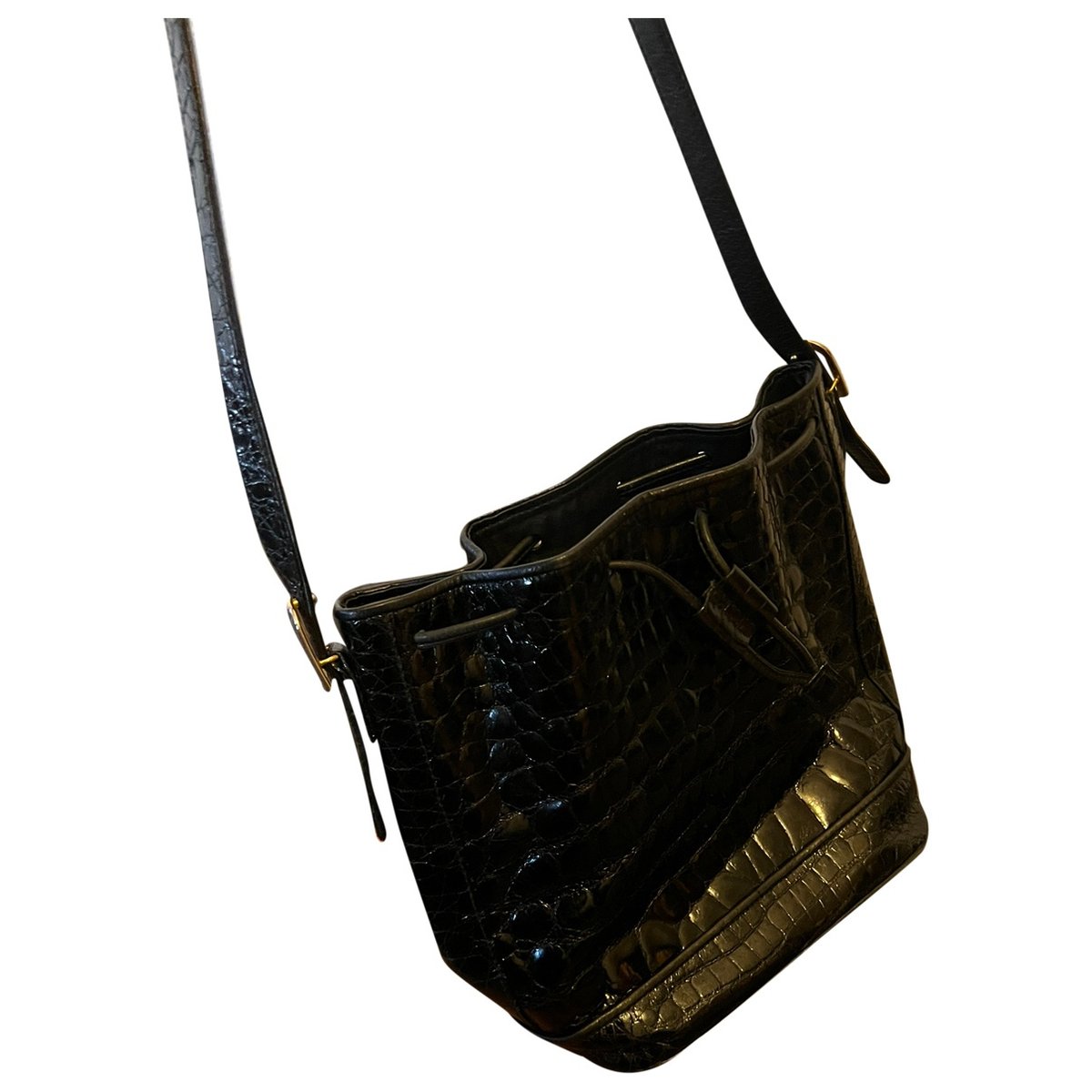 Balloon leather handbag