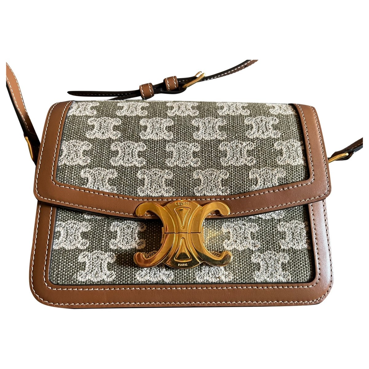 Triomphe leather handbag