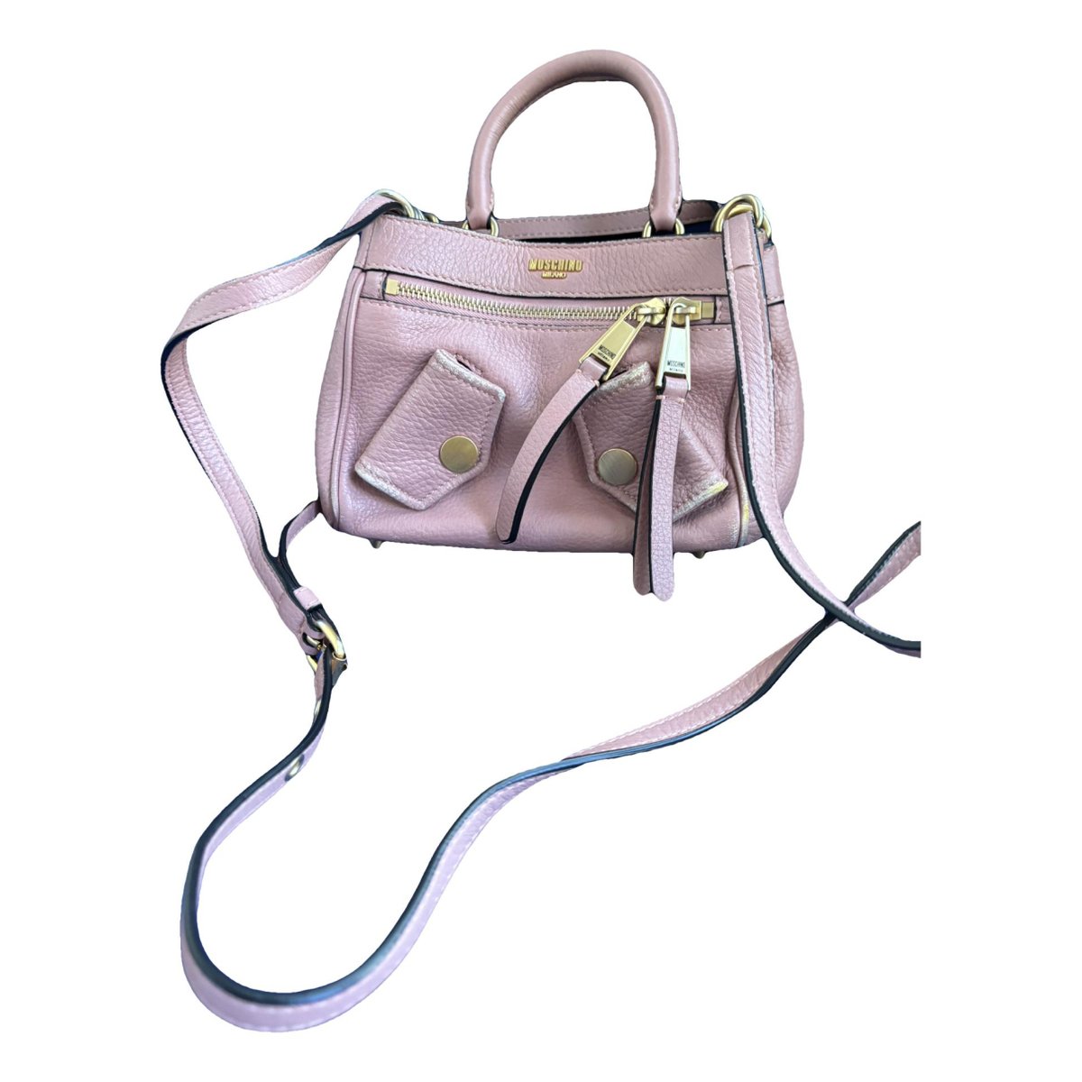 Biker leather handbag