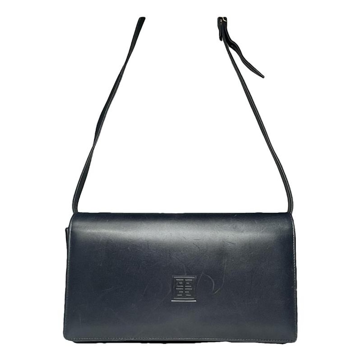 Emblem patent leather mini bag