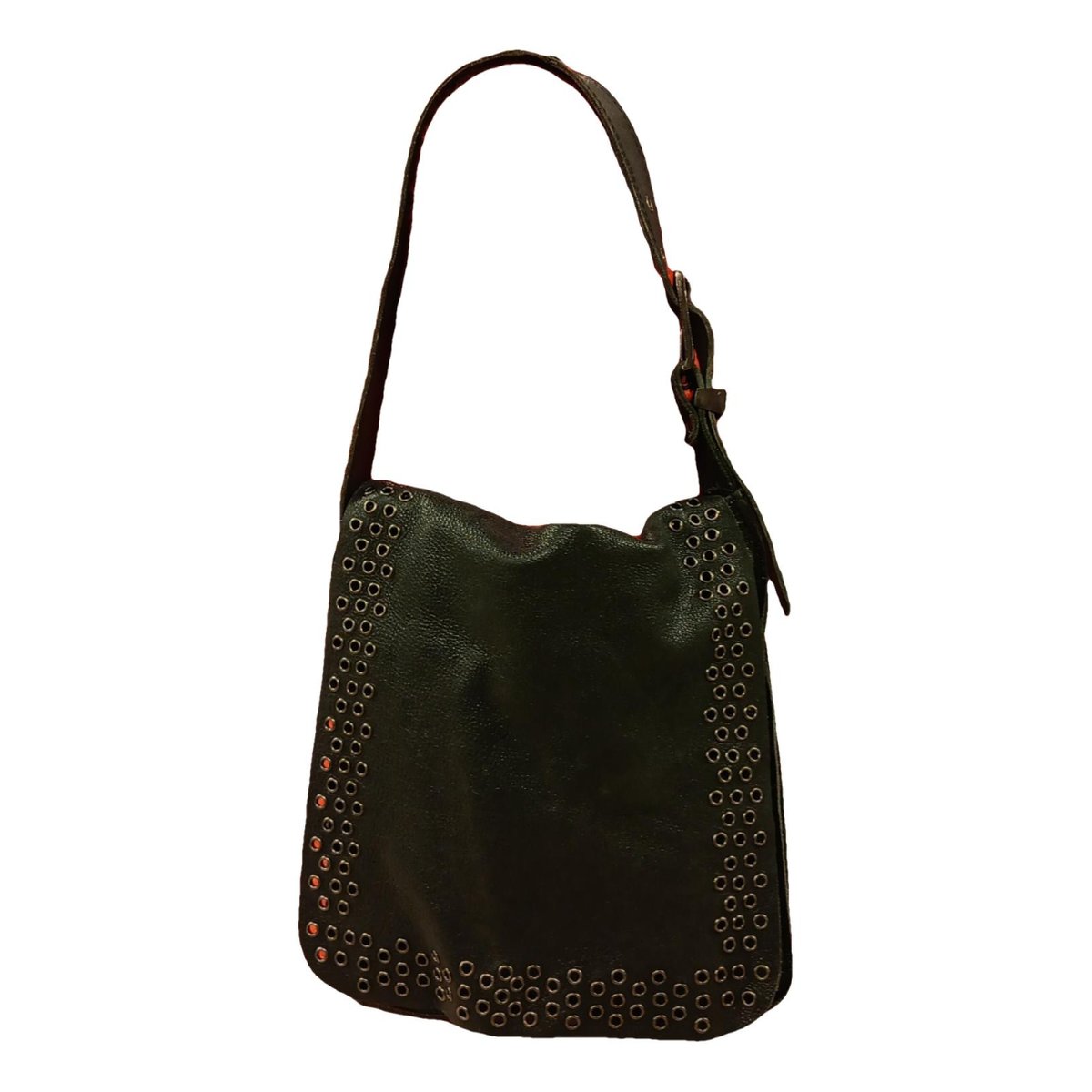 Rock leather clutch bag