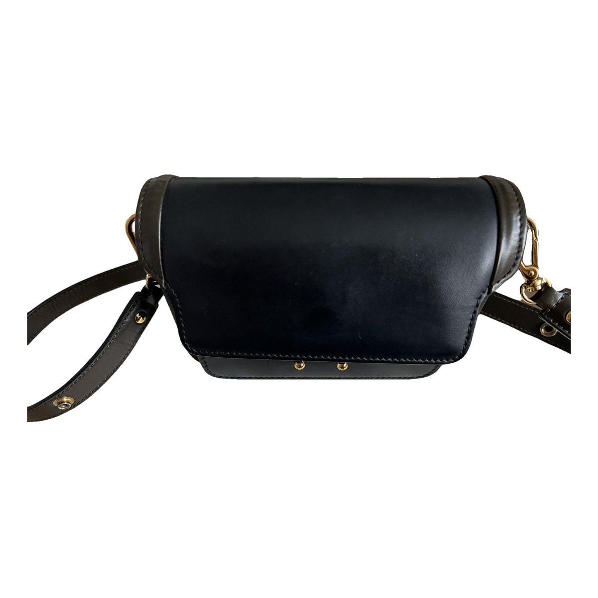 Trunk leather crossbody bag