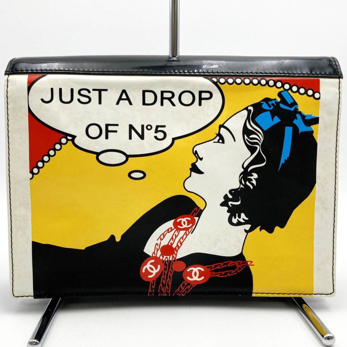 Mademoiselle leather clutch bag