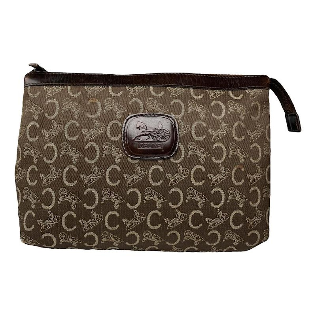 Trotteur leather clutch bag