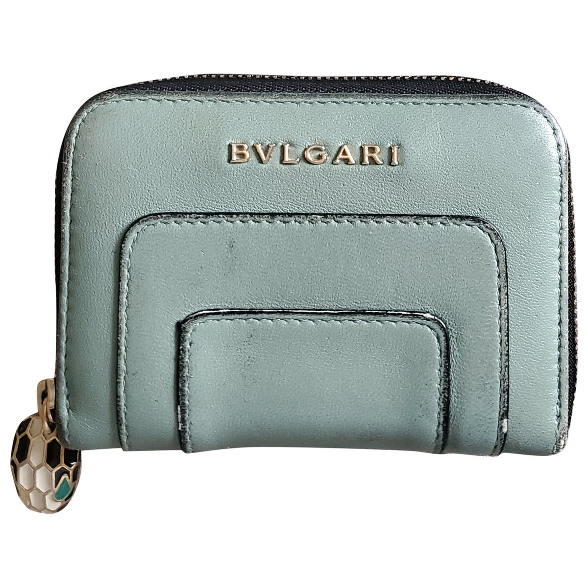 Serpenti leather wallet