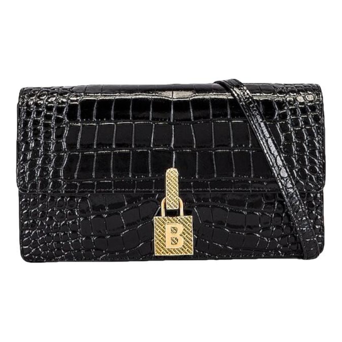 Padlock leather handbag