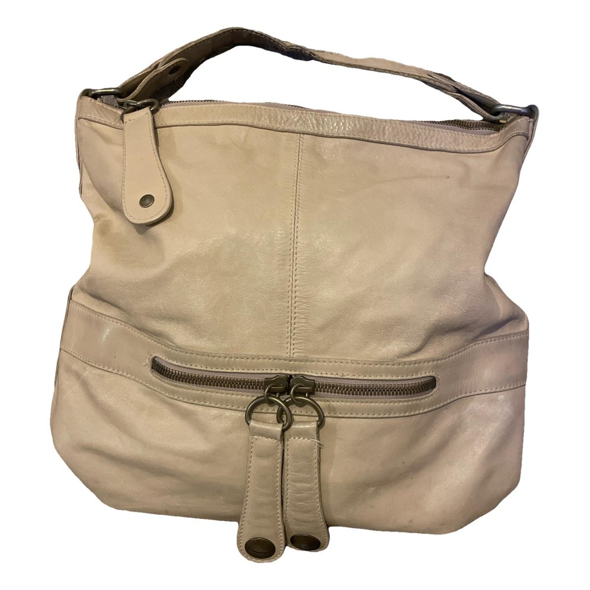 Tote Flower leather handbag