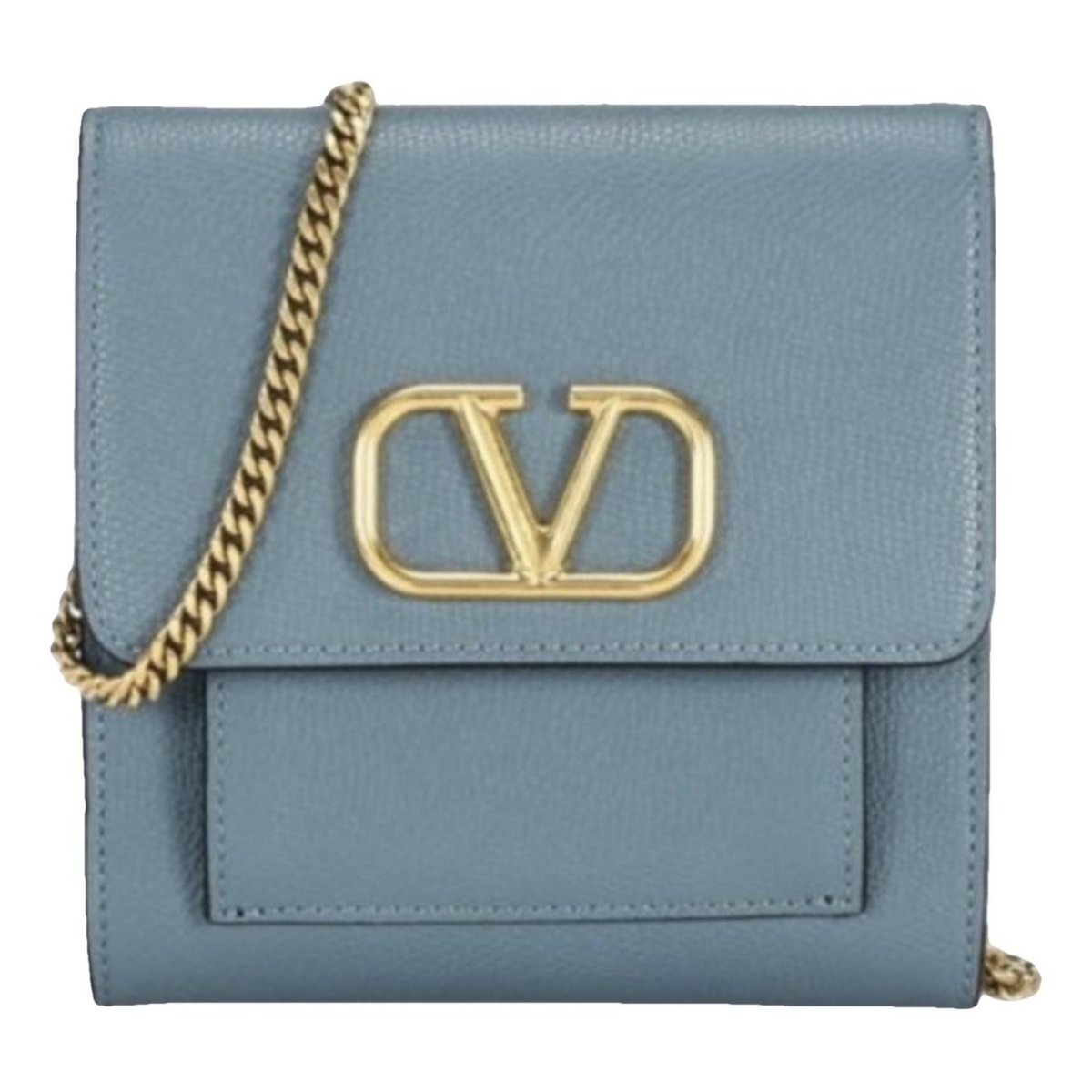 All over chain leather handbag