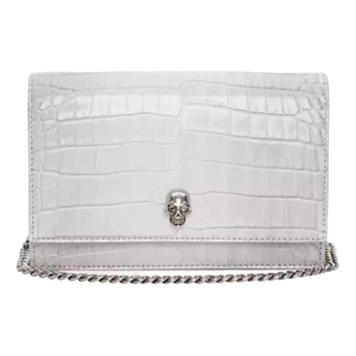 Skull leather crossbody bag