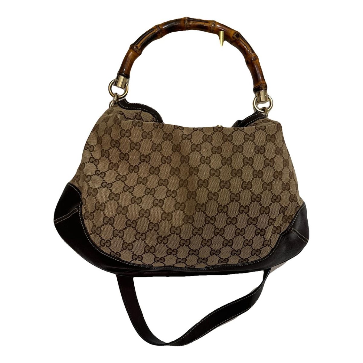 Vintage Bamboo Hobo cloth handbag