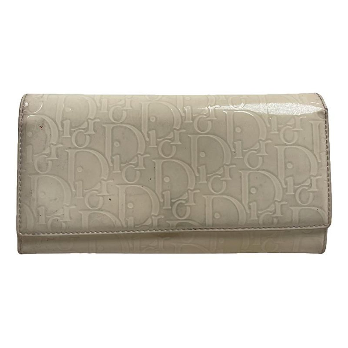 Diorama patent leather wallet