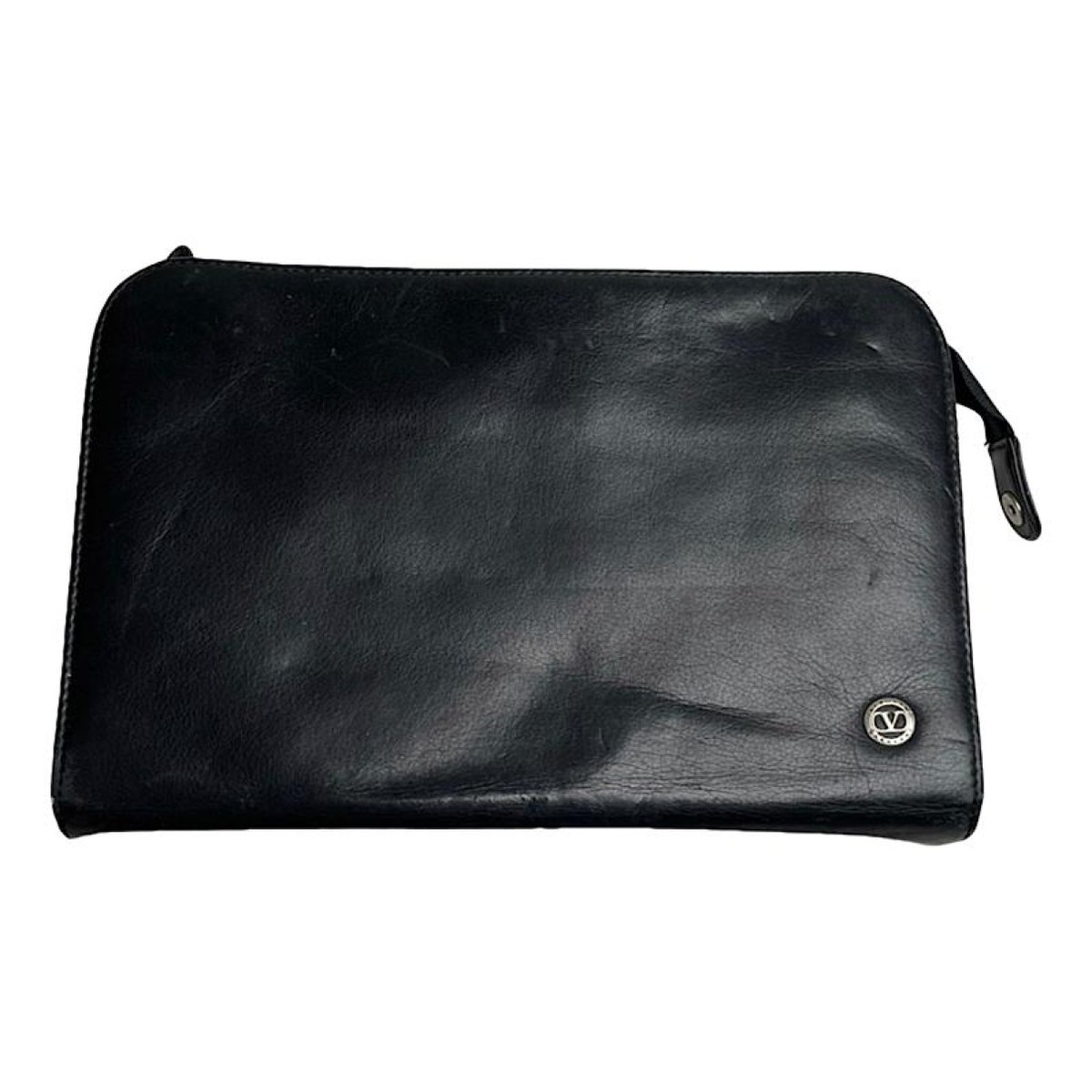 Glam Lock patent leather clutch bag