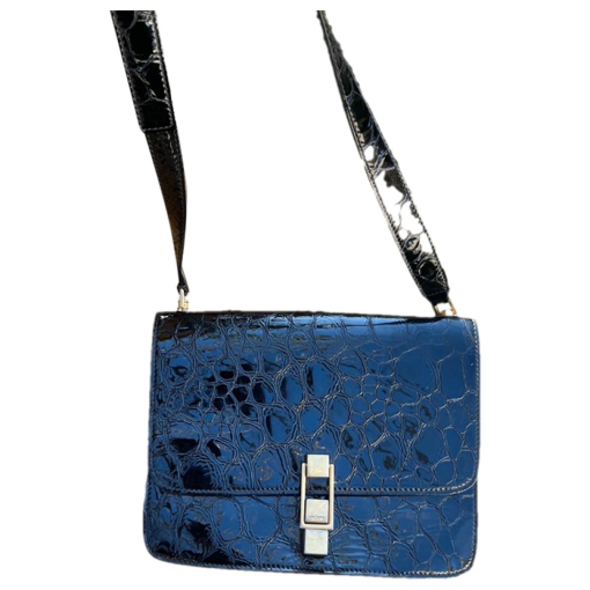 Carré patent leather handbag
