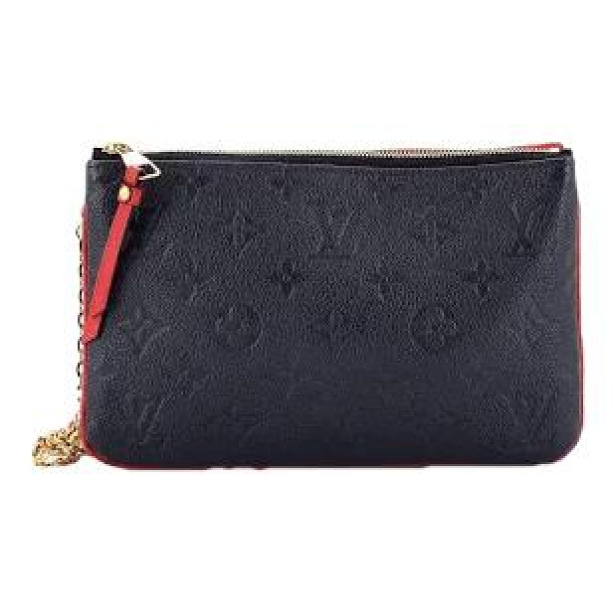 Double zip leather crossbody bag